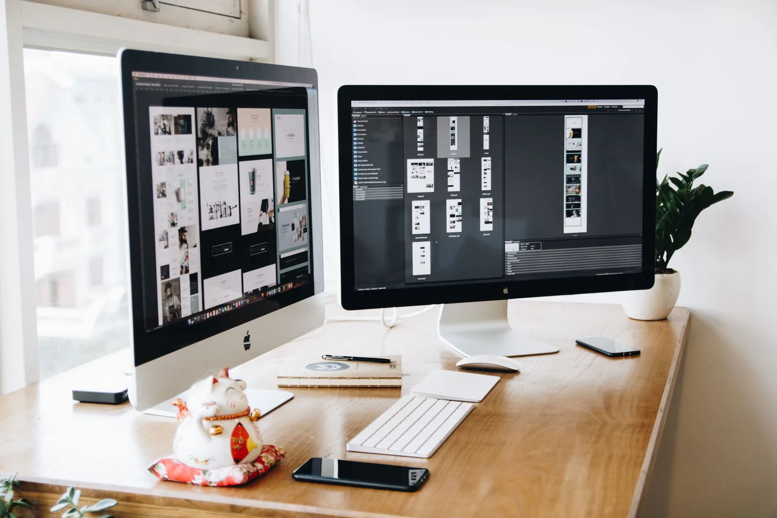 Online store builder on computer